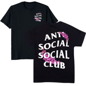 Anti Social Social Club Pink Red Rose Flower Tshirt