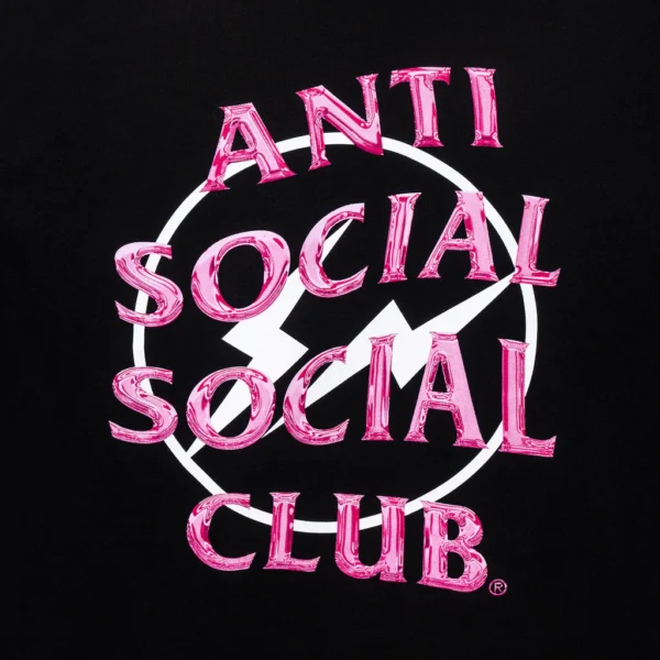 Anti Social Social Club Pink Precious Petals Hoodie – Black