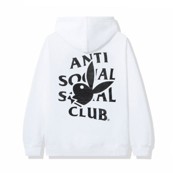 Anti Social Social Club Playboy Bunny Logo Hoodie – White
