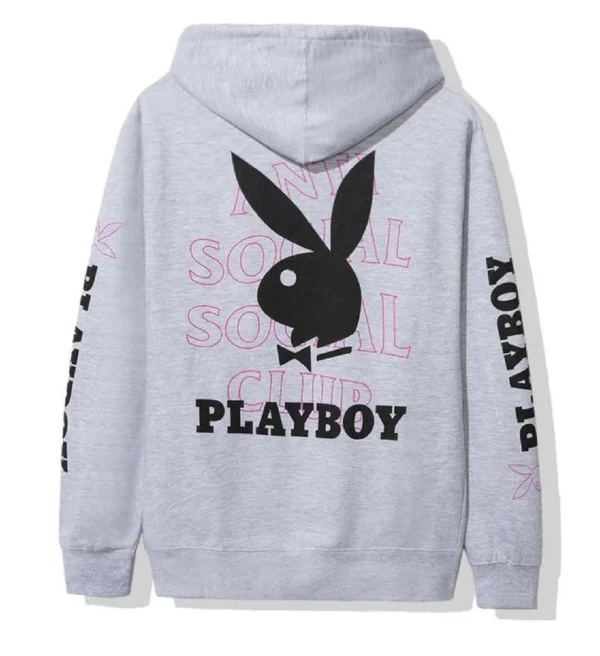 Anti Social Social Club Playboy Grey Hoodie