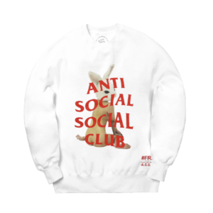 Anti Social Social Club x FR2 Crewneck Sweatshirt – White