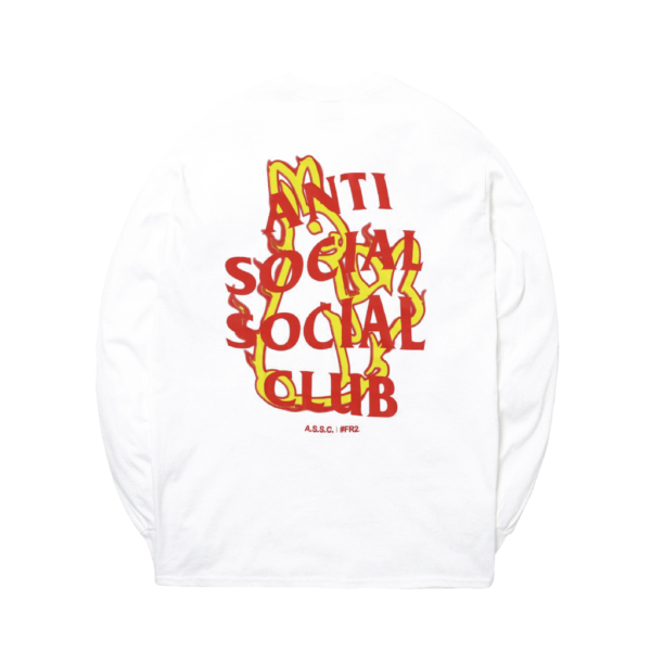 Anti Social Social Club x FR2 Fire Pattern LS Tee – White