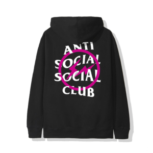Anti Social Social Club x Fragment Pink Bolt Hoodie (FW19) – Black
