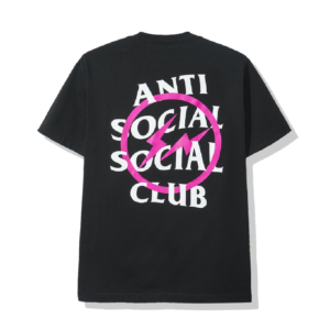 Anti Social Social Club x Fragment Pink Bolt Tee (FW19) – Black