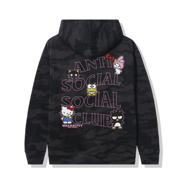 Anti Social Social Club x Hello Kitty and Friends Hoodie – Black Camo