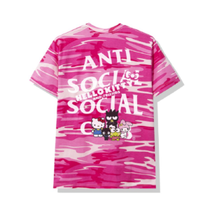 Anti Social Social Club x Hello Kitty and Friends Tee – Pink Camo
